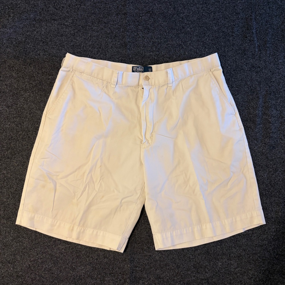 Polo Ralph Lauren Mens Prospect Short Chino Khaki Beige Size 38 Cotton